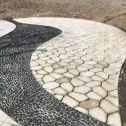 天水 黄金麻冰裂缝室外铺装效果完美展示