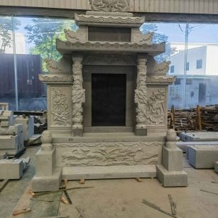 天水 芝麻灰高档墓碑、土墓，一套也支持定做