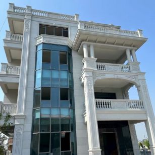 天水 芝麻白花岗岩别墅外墙干挂效果展示