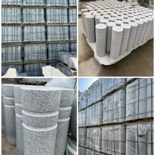 天水 芝麻白花岗岩挡车柱、隔离柱多少钱