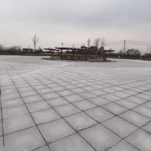 天水 芝麻白火烧面-公园广场地铺效果