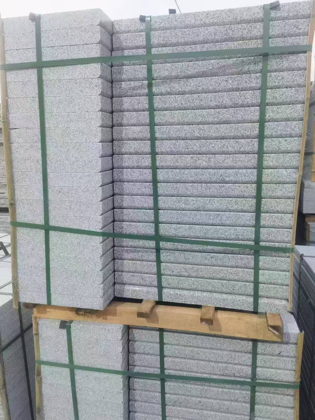 天水 5公分芝麻白，倒斜角，室外楼梯踏步