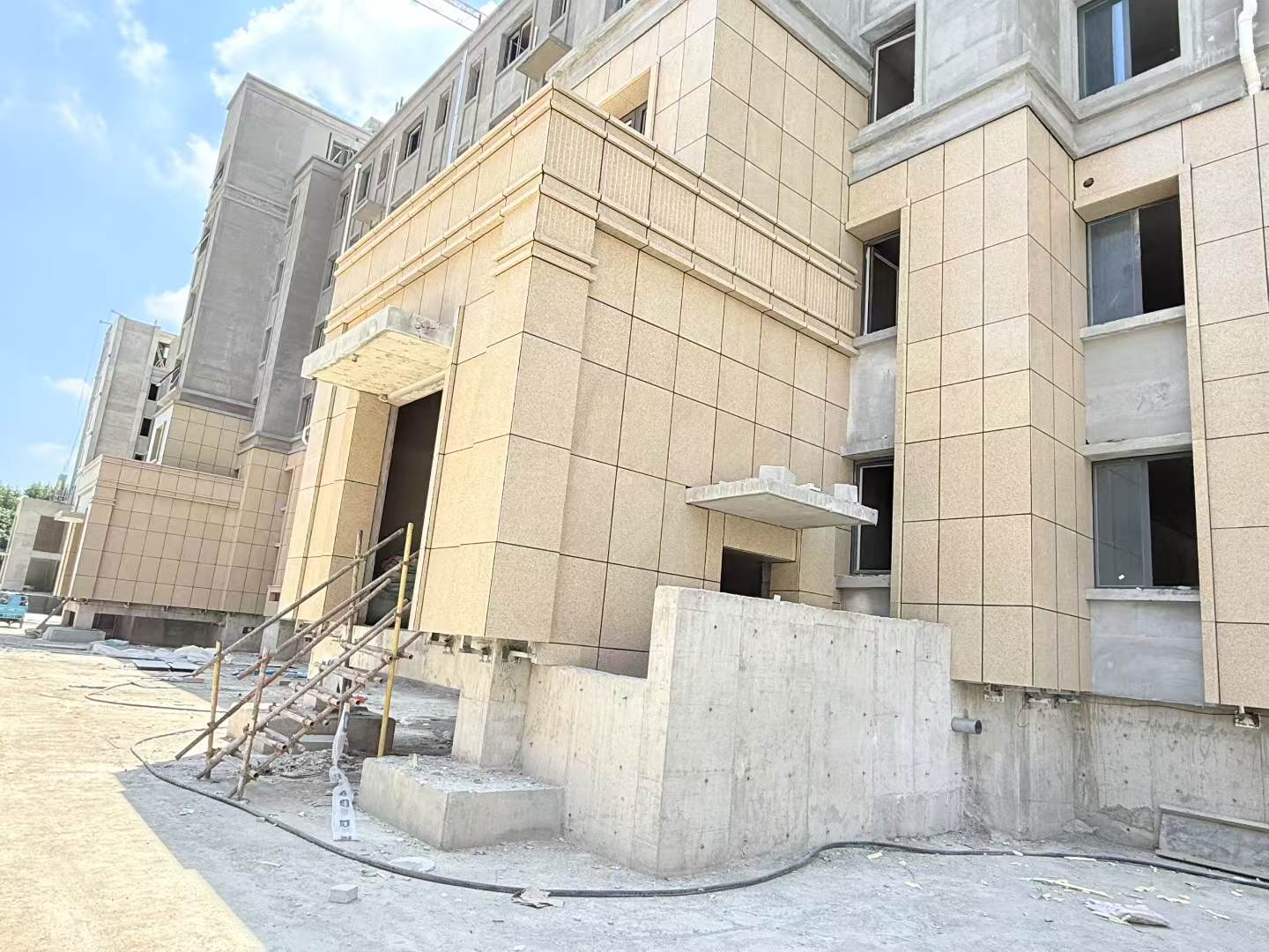 天水 黄金麻干挂，工地实拍